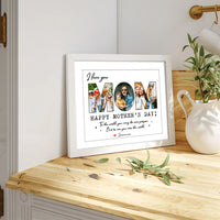 Thumbnail for Custom We Love You Mom Photo Collage Picture Frame, Gift For Mom/Grandma AA