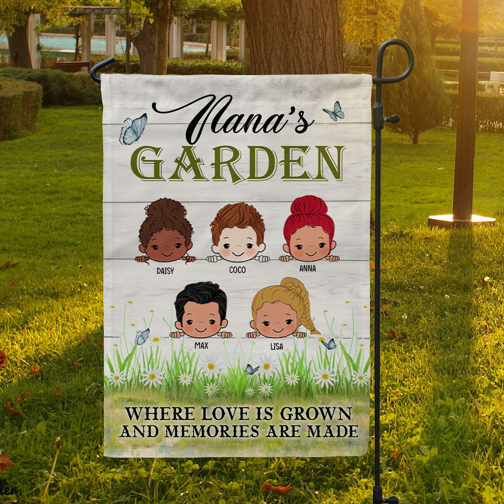 Nana's Garden Where Love Is Garden Flag, Grandma Gift AD