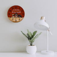 Thumbnail for Personalized In This House We Narrate The Dog Thoughts Wooden Wall Clock, Gift For Dog Lover AH