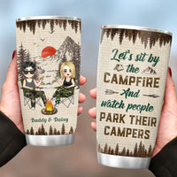 Thumbnail for Personalized Camping Partners For Life Husband And Wife Tumbler, Gift For Camping Lover AA