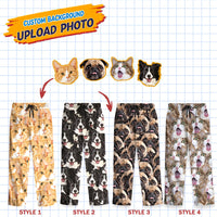 Thumbnail for Custom Multiple Face Photo Family With Pet Pajama Pants, Pet Lover Gift AB