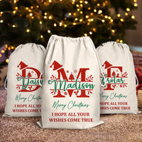 Thumbnail for Custom Christmas Monogram With Name Christmas Bag, Christmas Gift AB