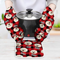 Thumbnail for Custom The Cutest Pet Photo Oven Mitts & Potholder, Pet Lover Gift AI