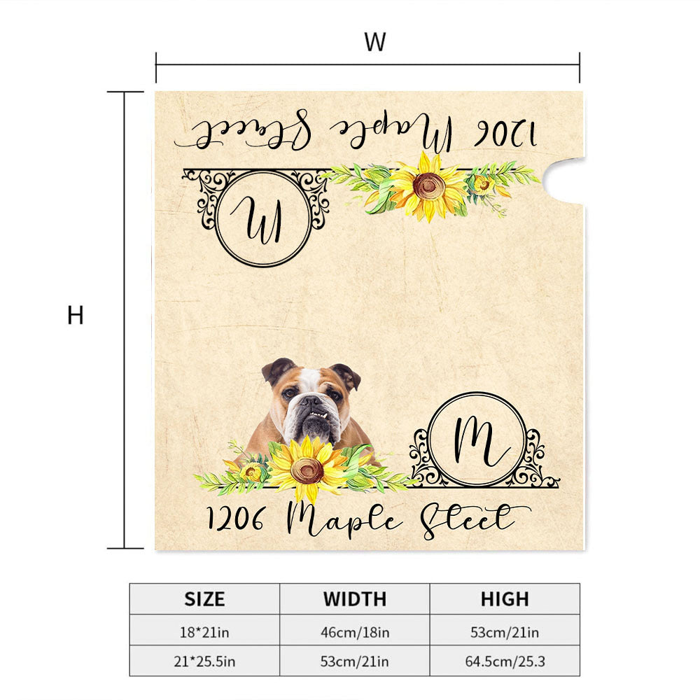 Flowers With Pet Photo Mailbox Cover, Upload Photo Mailbox AF
