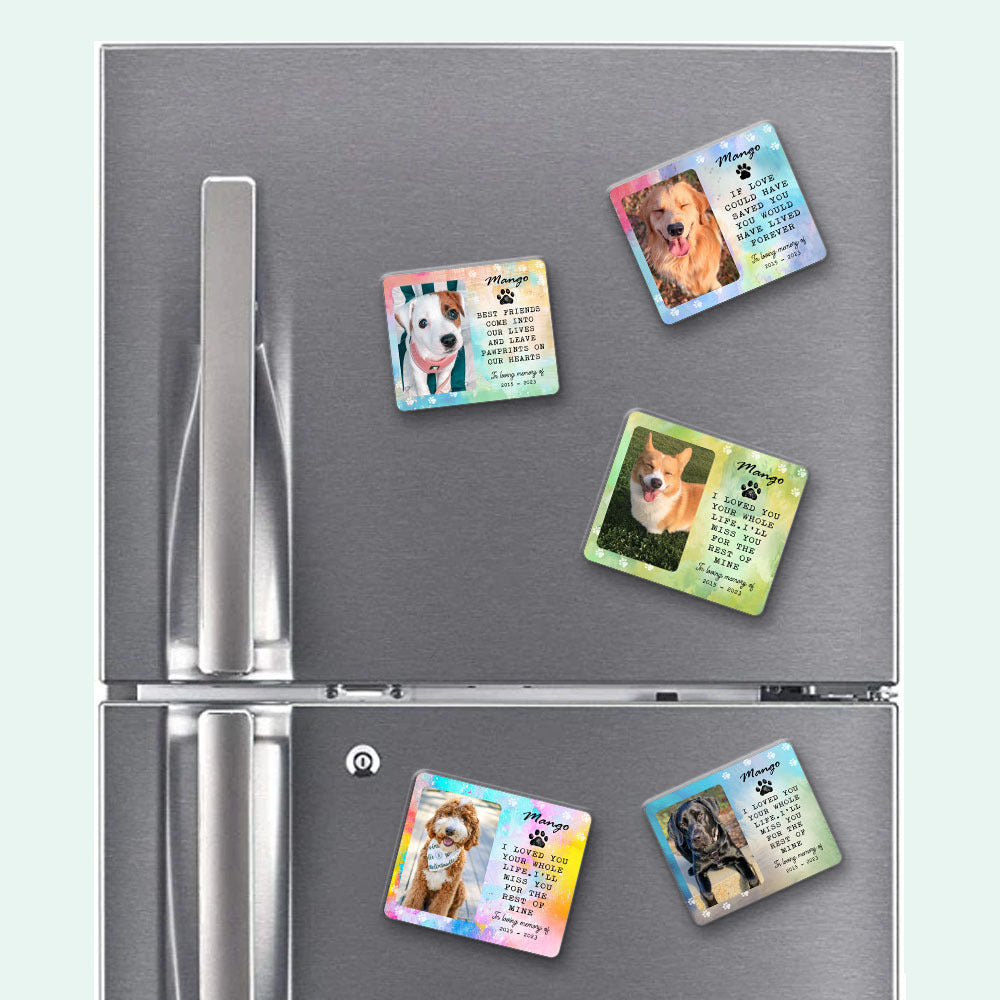 Custom If Love Could Have Saved You Pet Photo Memorial Magnets, Fridge Magnet, Memorial Gift JonxiFon