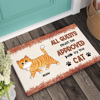 Thumbnail for Personalized All Guests Be Approved By Cats House Doormat, Decor Gift For Cat Lover AB