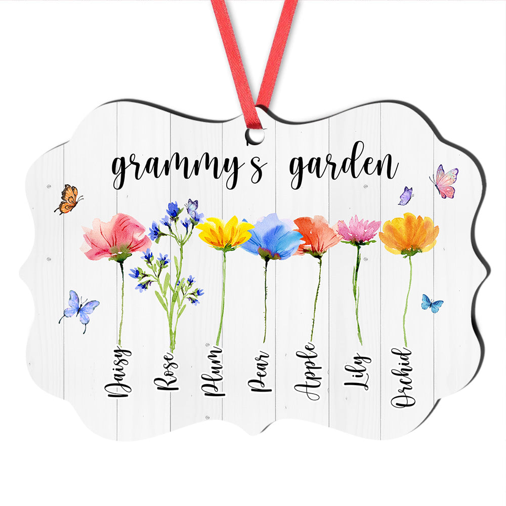 Personalized Grandma Garden Christmas Benelux MDF Ornament, Christmas Gift For Grandma AE