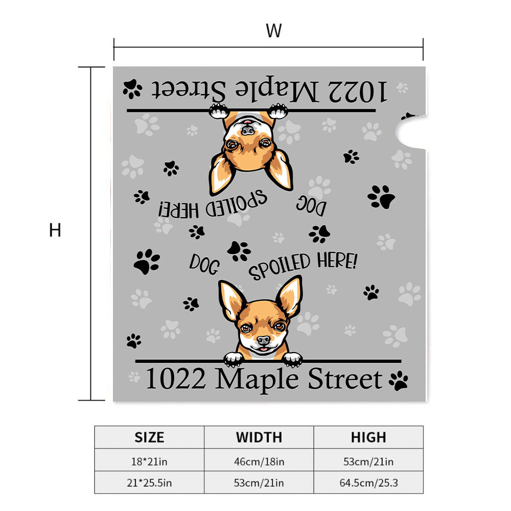 Dogs Spoiled Here House Address Magnetic Mailbox Cover, Personalized Mailbox Cover AF