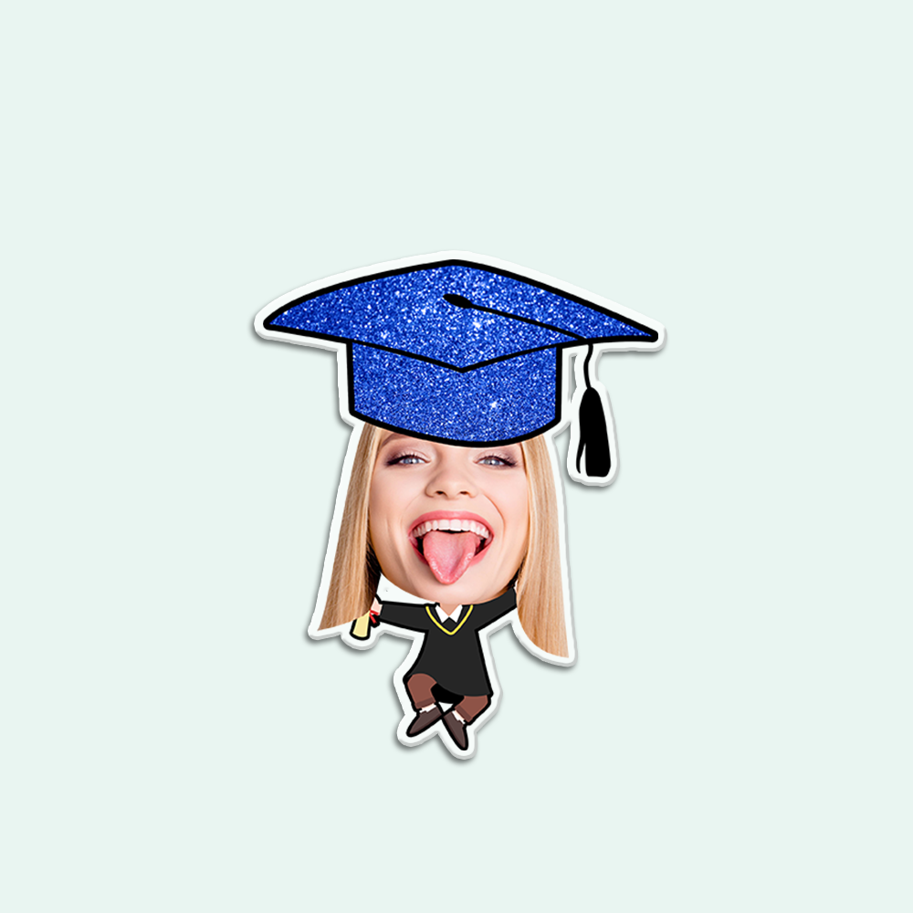 Personalized Magnet With Face, Graduation Decorations 2024 Gift, Fridge Magnet FC