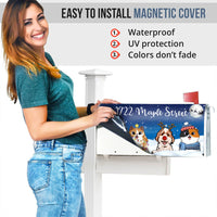 Thumbnail for The Night Sky Of Christmas Dog Cat Mailbox Cover, Winter Mailbox AF