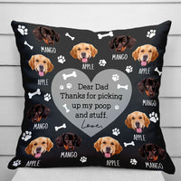 Thumbnail for Personalized Pet Face Dog Funny Letter To Dog Mom Dad Pillow, Gift For Pet Lover AD