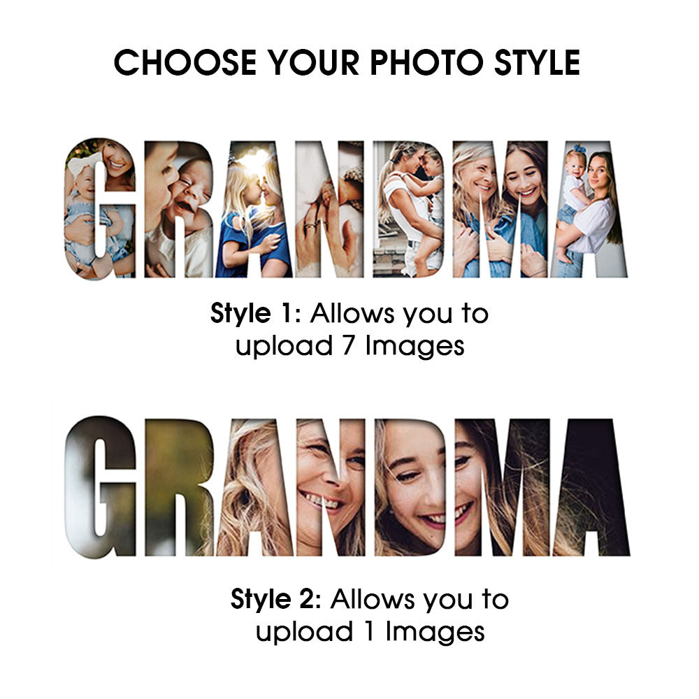Custom Happy Mother's Day Grandma Photo Collage Picture Frame, Gift For Mom/Grandma AA