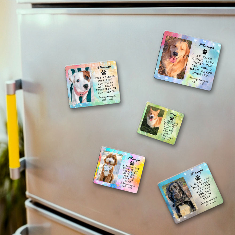 Custom If Love Could Have Saved You Pet Photo Memorial Magnets, Fridge Magnet, Memorial Gift JonxiFon