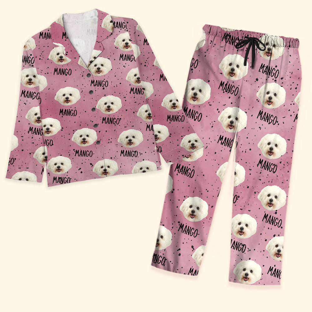 Custom Cookie Photo & Name Pajamas Set, Pet Lover Gift, Couple Gift AB