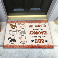 Thumbnail for Personalized All Guests Be Approved By Cats House Doormat, Decor Gift For Cat Lover AB