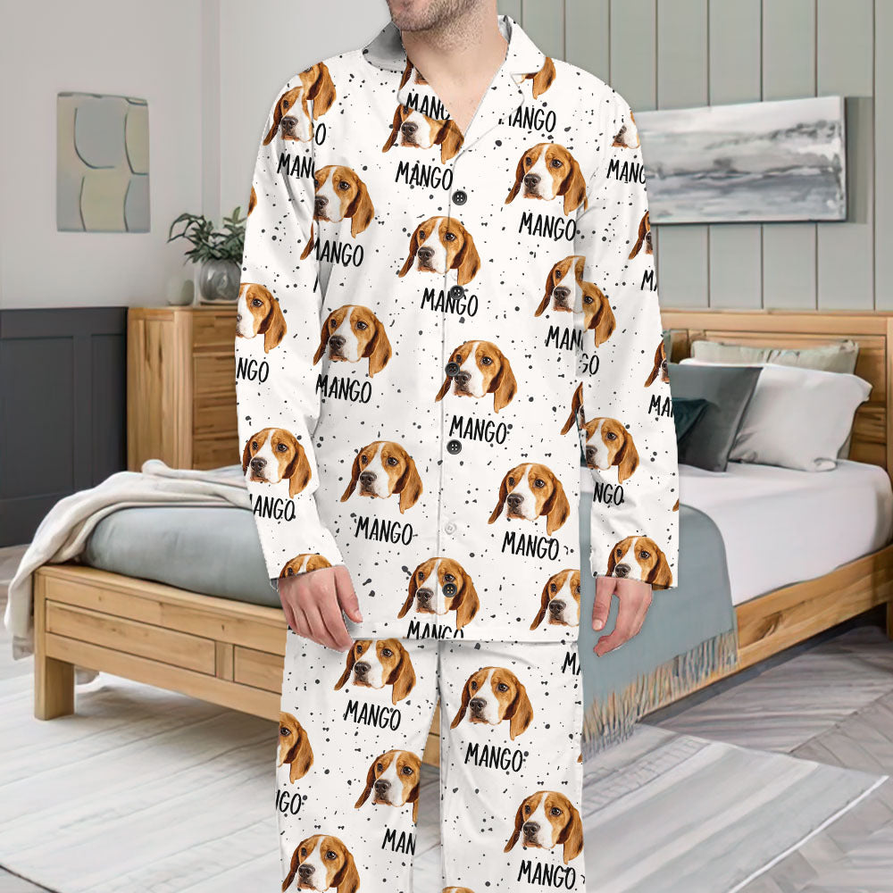 Custom Cookie Photo & Name Pajamas Set, Pet Lover Gift, Couple Gift AB