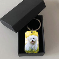 Thumbnail for A Piece Of My Heart Memorial Photo Metal Keychain, Pet Loss Gift AA