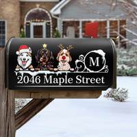 Thumbnail for Personalized Mailbox Cover - Christmas Gift For Pet Lover - Address With Dog Cat AF