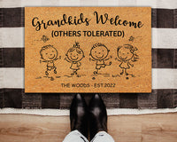 Thumbnail for Grandkids Welcome Others Tolerated Grandma Doormat AB