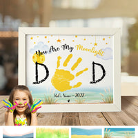 Thumbnail for You Are My Moonlight Dad Photo Frame, Kids Handprint Keepsake AA