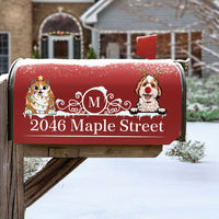 Thumbnail for Personalized Mailbox Cover - Christmas Gift For Pet Lover - Address With Dog Cat AF