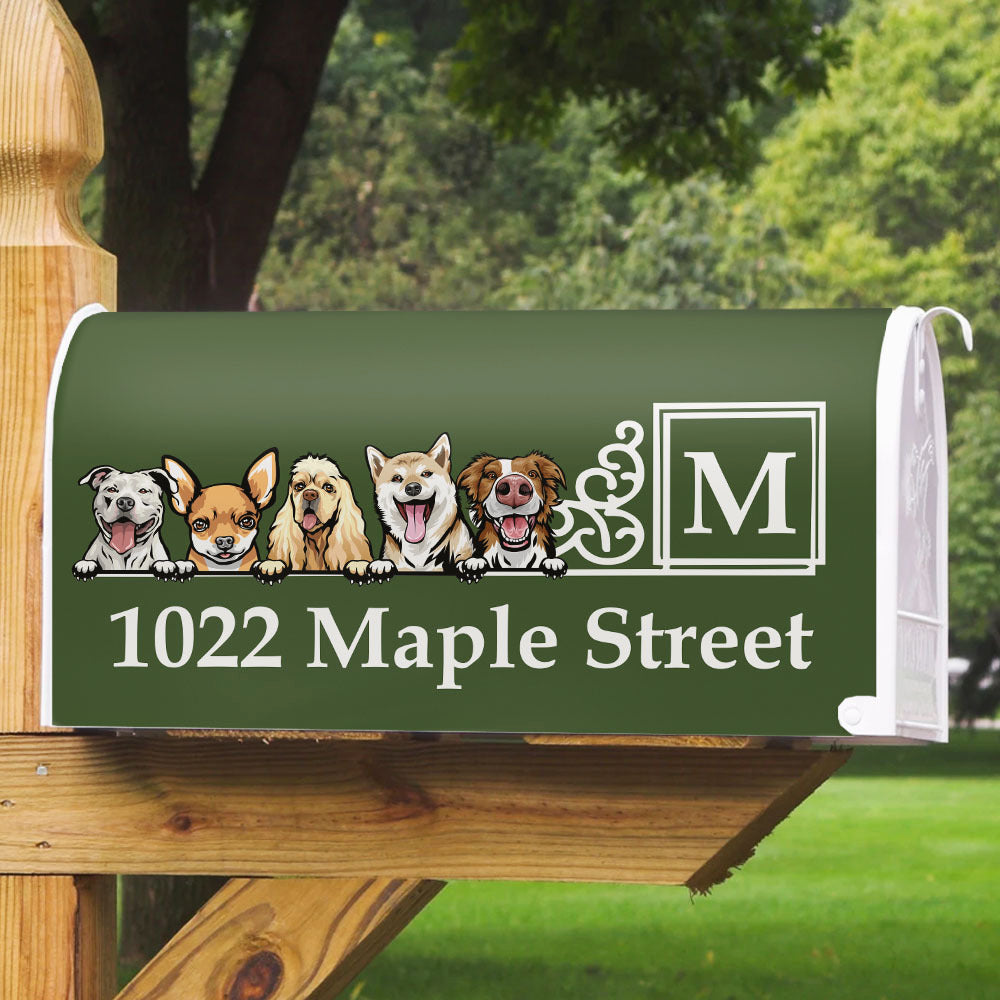 Custom Dog Cat Cartoon Mailbox Cover, Dog Lover Gift AF
