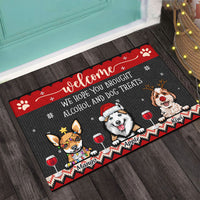Thumbnail for Personalized Hope You Brought Dog Treats Christmas Doormat House Decor AB