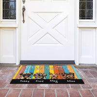 Thumbnail for Welcome To Our Home - Personalized Cat Copper Color Doormat AB