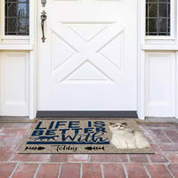 Thumbnail for Life Is Better With Cats Upload Photo Doormat, Gifts For Cat Lovers AB