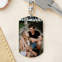 Thumbnail for Life Is An Adventure With You Upload Photo- Personalized Couple Keychain AA