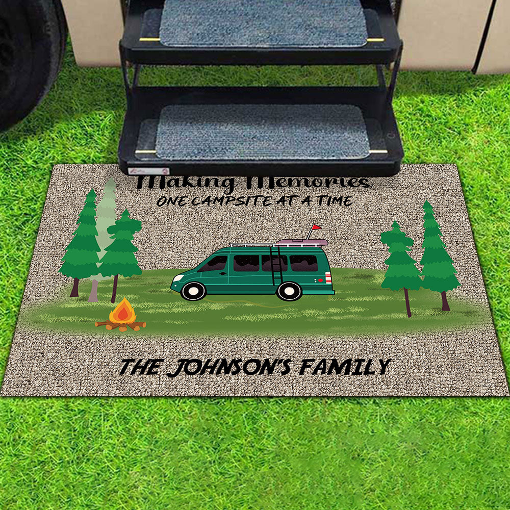 Making Memories One Campsite At a Time, RVs Doormat Gift For Campers AB