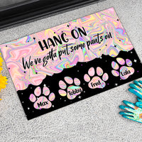 Thumbnail for Hologram Pawprints A House Is Not A Home Without Pawprints - Pets Personalized Doormat Ann