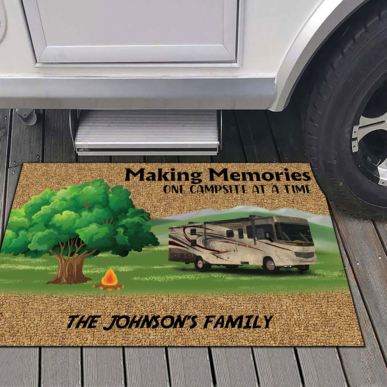 Making Memories One Campsite At A Time - RVs Doormat For Campers AB