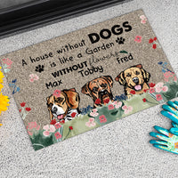 Thumbnail for A House Without A Dog Is Like A Garden Without Flowers - Doormat For Dog Lover AB