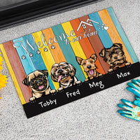 Thumbnail for Welcome To Our Home - Personalized Cat Copper Color Doormat AB