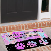 Thumbnail for Hologram Pawprints Pets Personalized Doormat AB