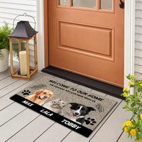 Thumbnail for Welcome to Our Home The Humans Just Live Here with Us - Upload Pets Photos Doormat AB