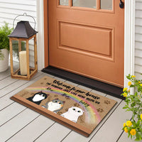 Thumbnail for Welcome to Our House - The Human Live Here With Us - Doormat For Cat Lovers AB