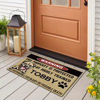 Thumbnail for This Property Is Protected By Highly Trained Dog - Funny Dog Doormat AB
