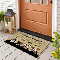Thumbnail for Welcome To Our House - The Humans Live Here With Us - Dogs Personalized Doormat AB