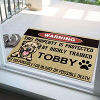 Thumbnail for This Property Is Protected By Highly Trained Dog - Funny Dog Doormat AB