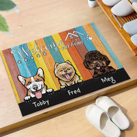 Thumbnail for Welcome To Our Home - Personalized Cat Copper Color Doormat AB