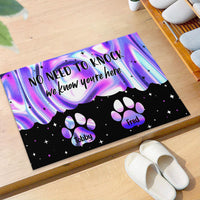 Thumbnail for Hologram Pawprints Pets Personalized Doormat AB