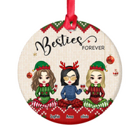 Thumbnail for We Are Besties Forever And Always Personalized Ornament, Customized Holiday Ornament AE