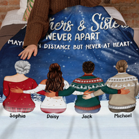 Thumbnail for Custom Brothers & Sisters Never Apart Fleece Blanket, Family Gift For Siblings AB