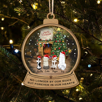 Thumbnail for Personalized Fluffy Dog&Cat  Memorial Printed Acrylic Ornament, Holiday Gift For Dog Lovers AE
