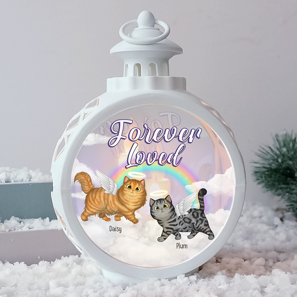 Personalized Memorial Cat Christmas LED Light Ornament, Sympathy Gift For Cat Lover AE